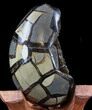 Septarian Dragon Egg Geode - Black Calcite Crystals #33989-2